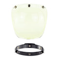 Motorcycle Helmet Three-Button Windproof Lens With Bracket(Yellow)