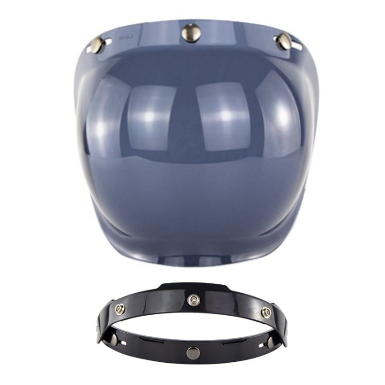 Motorcycle Helmet Three-Button Windproof Lens With Bracket(Dark Tea)