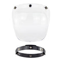 Motorcycle Helmet Three-Button Windproof Lens With Bracket(Transparent)