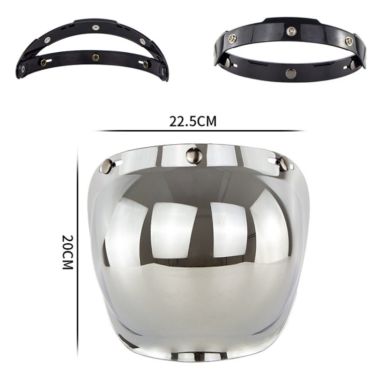 Motorcycle Helmet Three-Button Windproof Lens With Bracket(Pink)