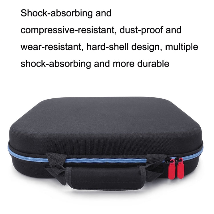 For Nintendo Switch Double Fitness Ring Storage Bag EVA Portable Hard Shell Host Package Accessories(Black)