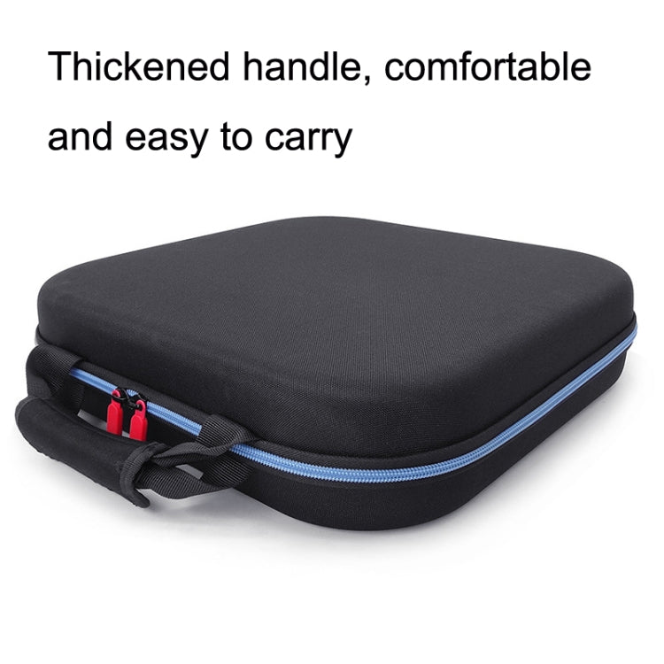 For Nintendo Switch Double Fitness Ring Storage Bag EVA Portable Hard Shell Host Package Accessories(Black)