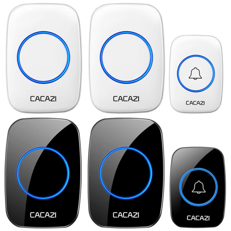 CACAZI A10DC 1 To 2 Battery Type Home Smart Waterproof Electronic Wireless Doorbell(Black)