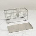 Stainless Steel Sponge Drainer Rack Multifunctional Storage Shelf, Style: Ordinary Model+Footbed