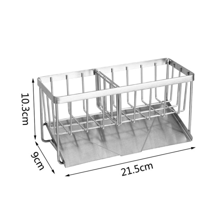 Stainless Steel Sponge Drainer Rack Multifunctional Storage Shelf, Style: Ordinary Model+Footbed
