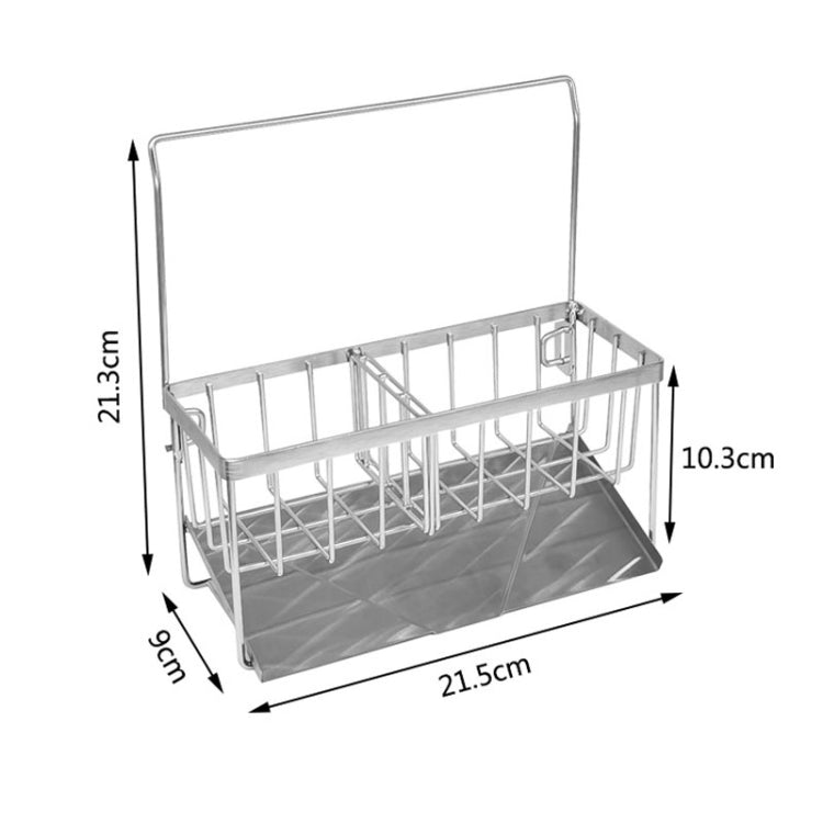 Stainless Steel Sponge Drainer Rack Multifunctional Storage Shelf, Style: Rag Model+Footbed