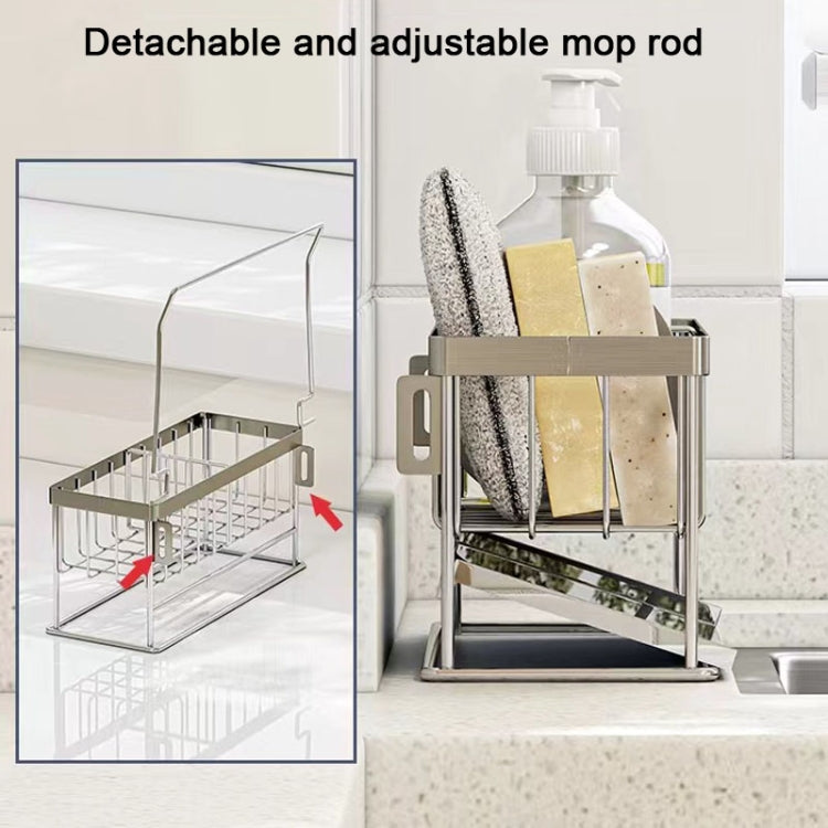 Stainless Steel Sponge Drainer Rack Multifunctional Storage Shelf, Style: Rag Model