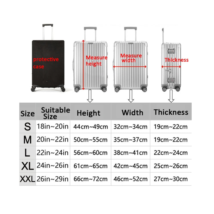 Luggage Protective Cover Travel Trolley Case Dustproof Sleeve, Size: For 22-24 Inch L(T-001)