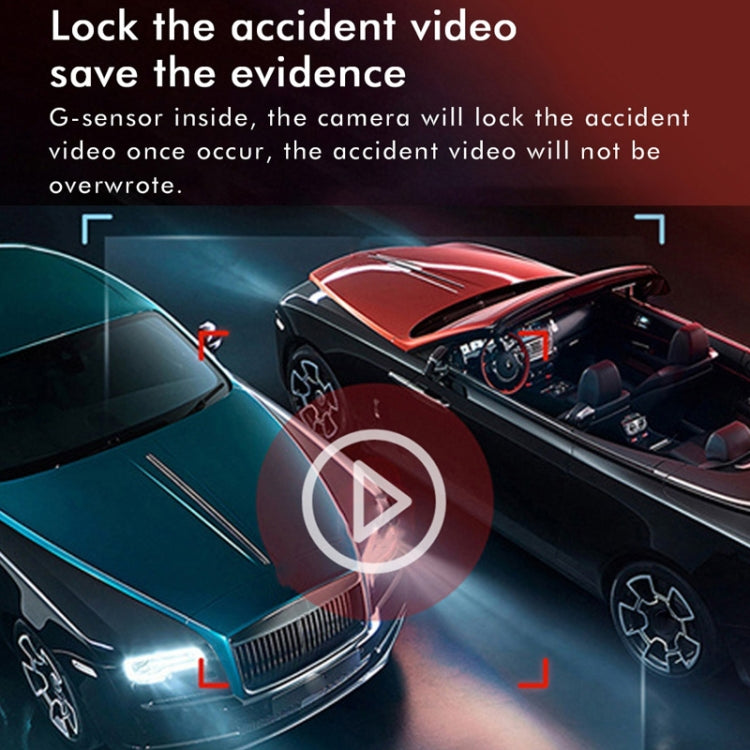 Anytek M12+ 9.66 Inch Large Screen Dual-Record Driving Recorder 2K Touch Screen Parking Video Reversing Image