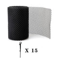 Plastic Gutter Guard Prevent Leaves or Debris From Clogging Downspouts and Drains, Width x Length: 16cm x 6m With 15pcs Nails