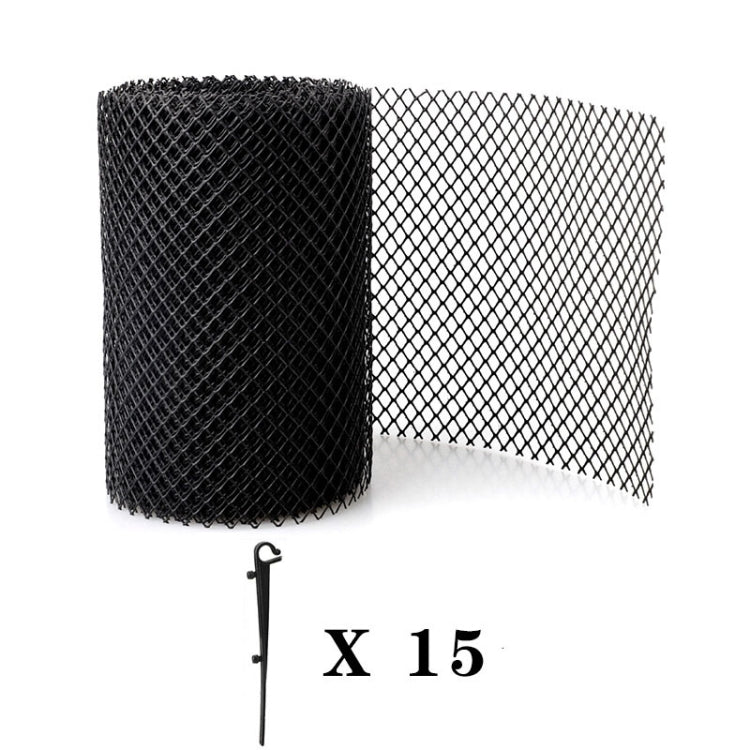Plastic Gutter Guard Prevent Leaves or Debris From Clogging Downspouts and Drains, Width x Length: 18cm x 8m With 15pcs Nails