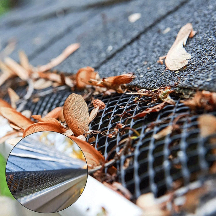 Plastic Gutter Guard Prevent Leaves or Debris From Clogging Downspouts and Drains, Width x Length: 18cm x 8m Without Nails