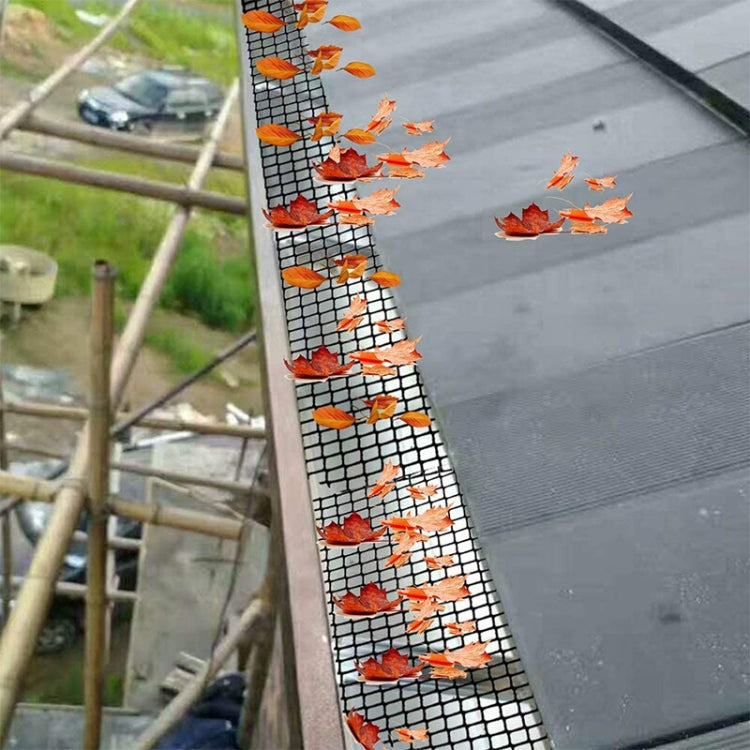 Plastic Gutter Guard Prevent Leaves or Debris From Clogging Downspouts and Drains, Width x Length: 18cm x 8m With 15pcs Nails