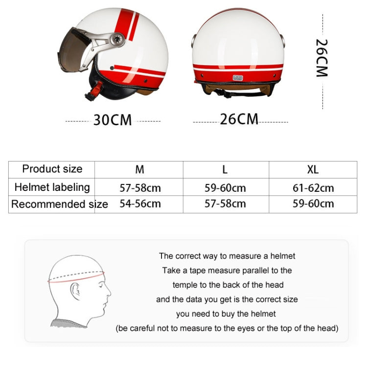 GXT Electric Vehicle Half Cover Helmet Four Seasons Retro Helmet, Size: L(Matte Black Flower)