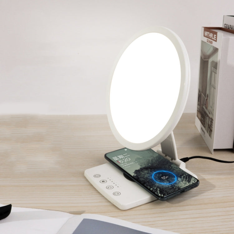 Wireless Charger SAD Therapy Light Intelligent Timing Emotional Physiotherapy Light(US Plug)