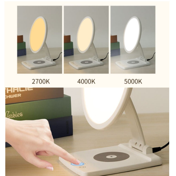 Wireless Charger SAD Therapy Light Intelligent Timing Emotional Physiotherapy Light(EU Plug)