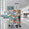 Graffiti Luggage Dust Cover Outdoor Travel Thick Elastic Luggage Protective Cover, Size: L (22-24 inches)(T-021)