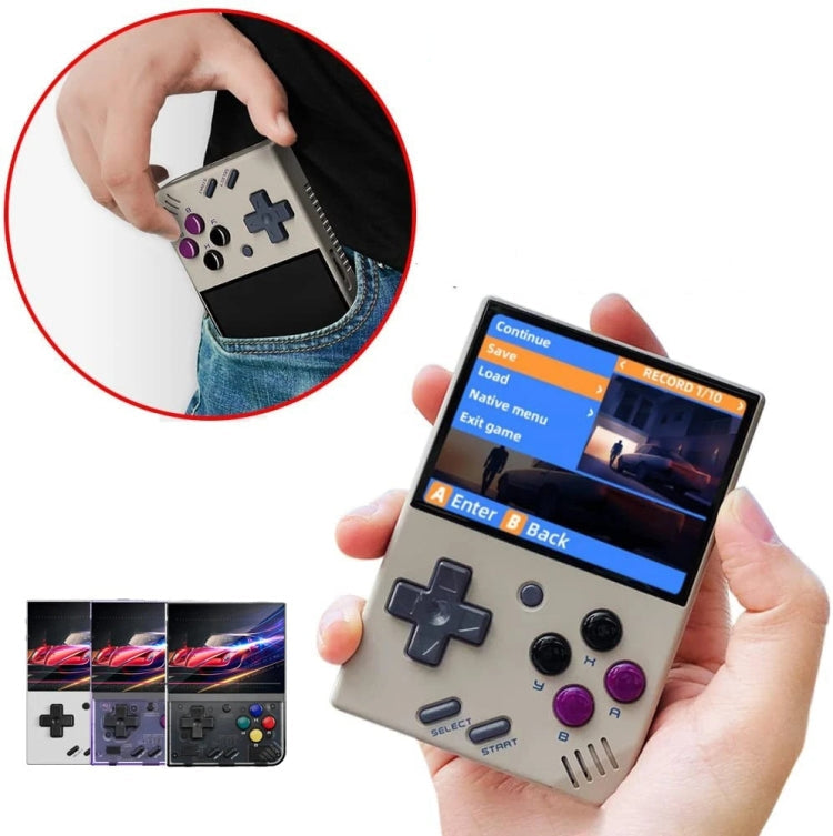 Miyoo Mini Plus 3.5 Inch IPS Screen Retro Handheld Game Console 128GB 25K Games(White)