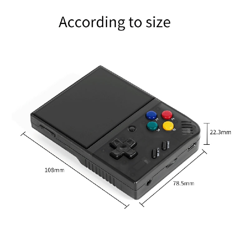 Miyoo Mini Plus 3.5 Inch IPS Screen Retro Handheld Game Console 32GB 9K Games(Transparent Black)