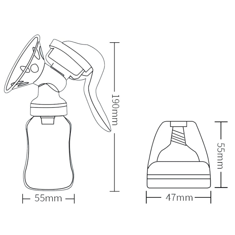 Adjustable Force Breast Pump 2 in 1 Manual Breast Pump Maternity Products(White)
