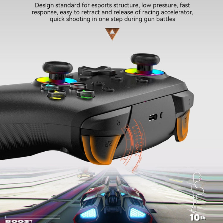 Wireless Bluetooth Somatosensory Vibration Gamepad for Nintendo Switch/Switch PRO, Color: Black