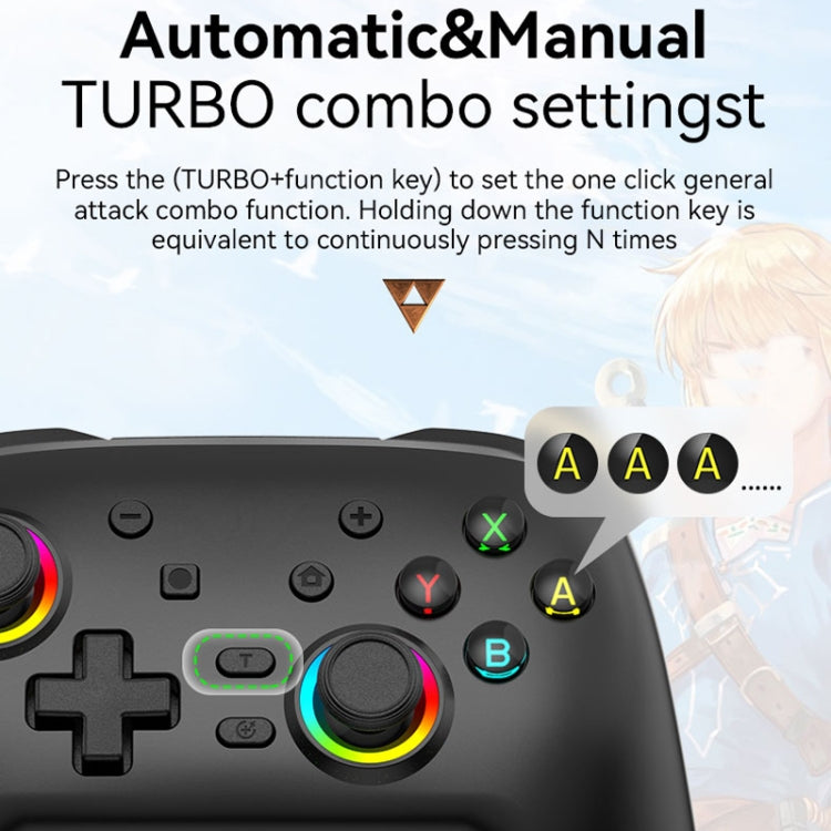 Wireless Bluetooth Somatosensory Vibration Gamepad for Nintendo Switch/Switch PRO, Color: White