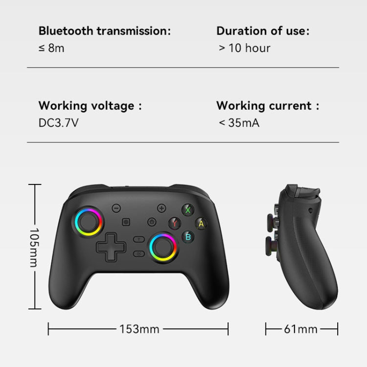 Wireless Bluetooth Somatosensory Vibration Gamepad for Nintendo Switch/Switch PRO, Color: White Green