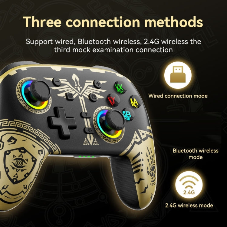 Wireless Bluetooth Somatosensory Vibration Gamepad for Nintendo Switch/Switch PRO, Color: Black