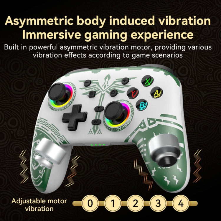 Wireless Bluetooth Somatosensory Vibration Gamepad for Nintendo Switch/Switch PRO, Color: Black Gold