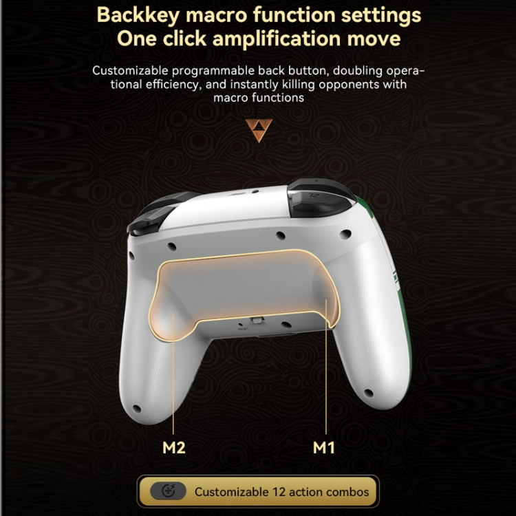 Wireless Bluetooth Somatosensory Vibration Gamepad for Nintendo Switch/Switch PRO, Color: Black Gold