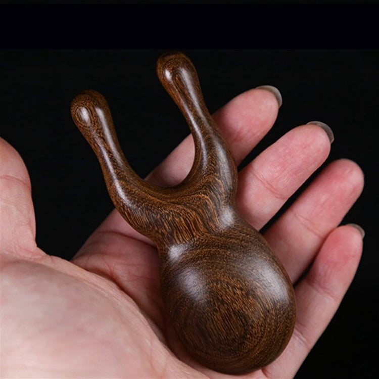Gold Sandalwood Solid Wood Massage Eye Scraping And Nose Massage, Color Random Delivery