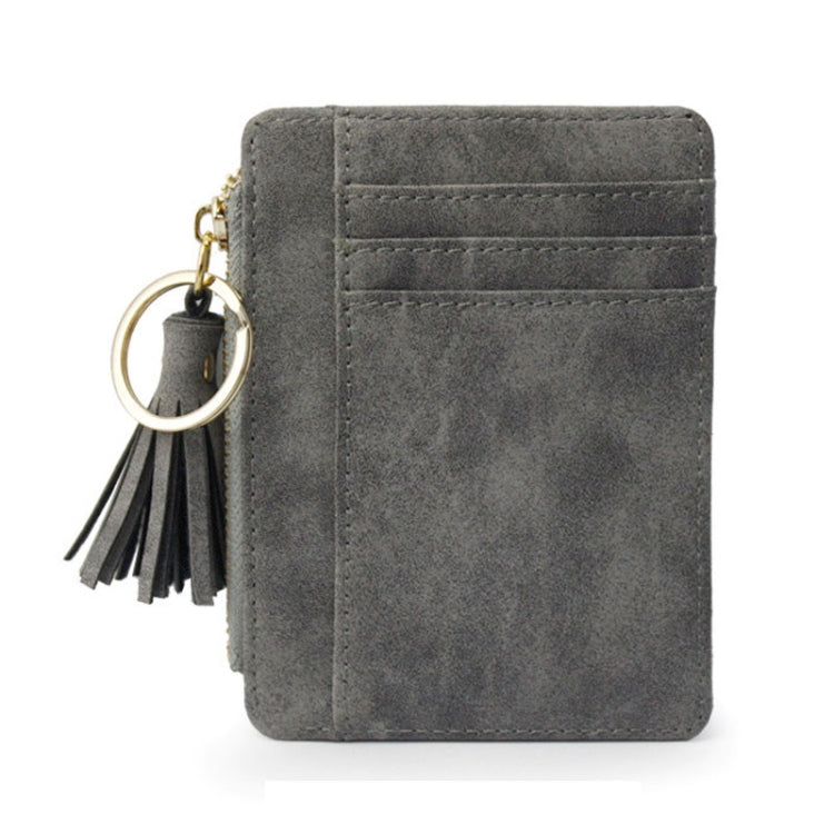 Thin and Light Large-capacity Card Holder Cute Mini Coin Purse(Grey)