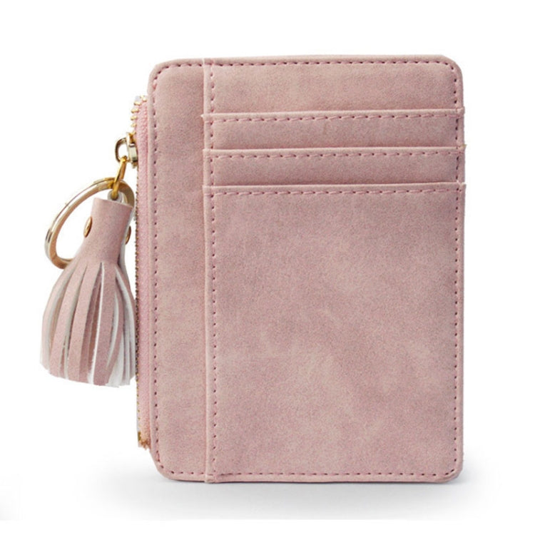 Thin and Light Large-capacity Card Holder Cute Mini Coin Purse(Pink)