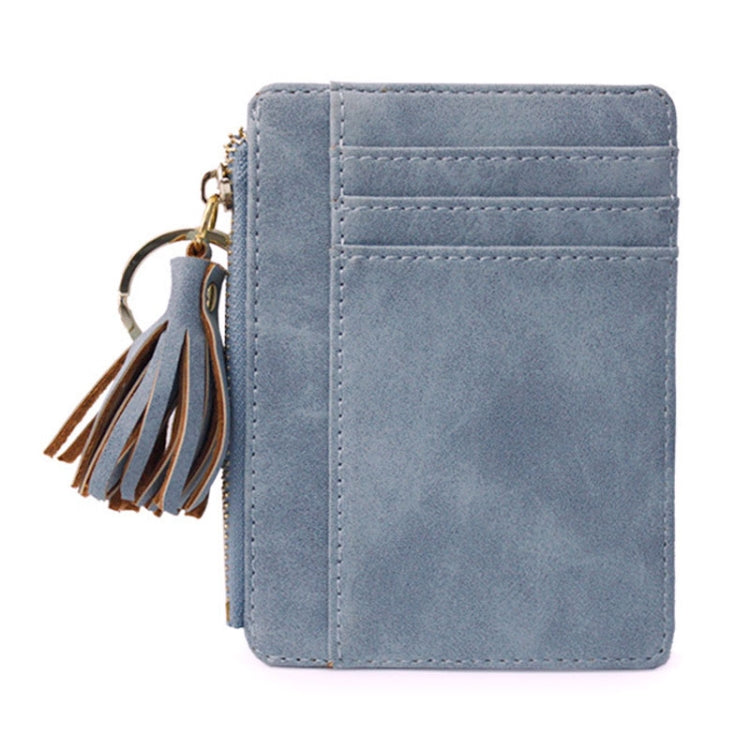 Thin and Light Large-capacity Card Holder Cute Mini Coin Purse(Blue)