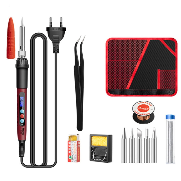 ANENG SL103 13pcs/set Intelligent Digital Display Temperature Adjustment Household Constant Temperature Soldering Iron Set 60W Internal Heat Welding Tool Kit(EU Plug)