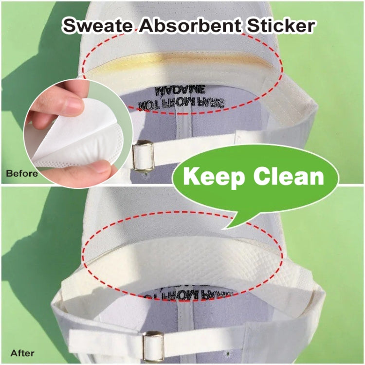 10pcs /Pack Disposable Hat Brim Stickers Shirt Collar Anti-Dirty Sweat-Absorbing Stickers(White)