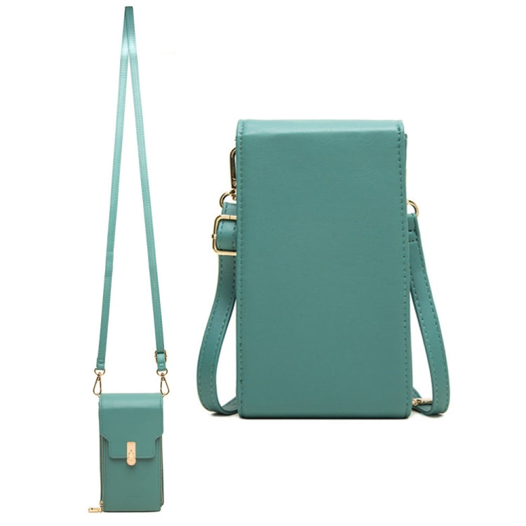 Large-capacity Multi-compartment Single-shoulder Phone Bag Mini Messenger Bag(Green)