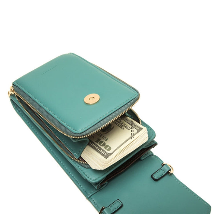 Large-capacity Multi-compartment Single-shoulder Phone Bag Mini Messenger Bag(Green)