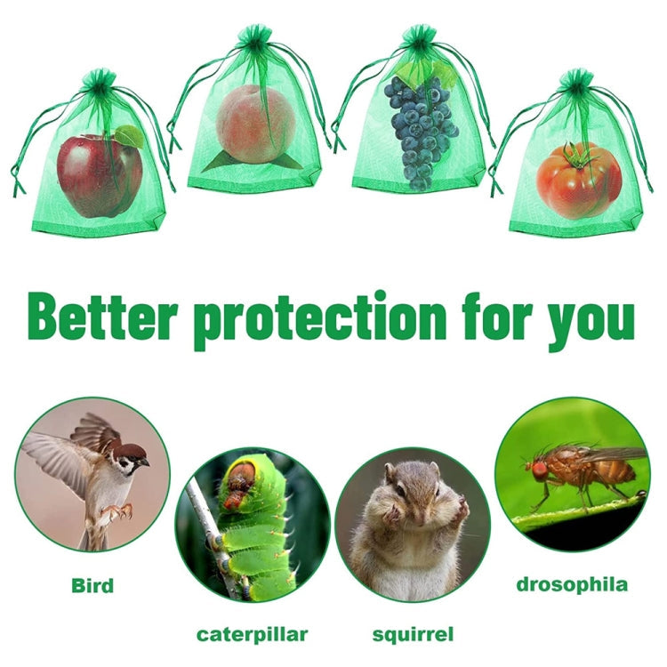 100pcs /Pack  Fruit Protection Bag Anti-Insect And Anti-Bird Net Bag 10 x 15cm(Red)