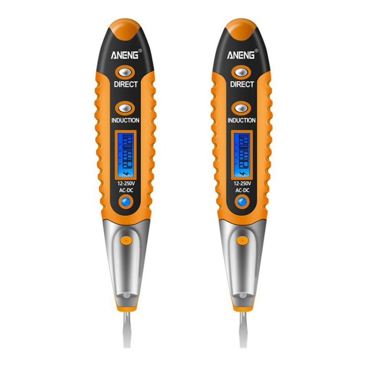 ANENG VD700 2pcs Sound and Light Alarm Non-contact Digital Display Sensor Multi-function Test Pen(Black Yellow)