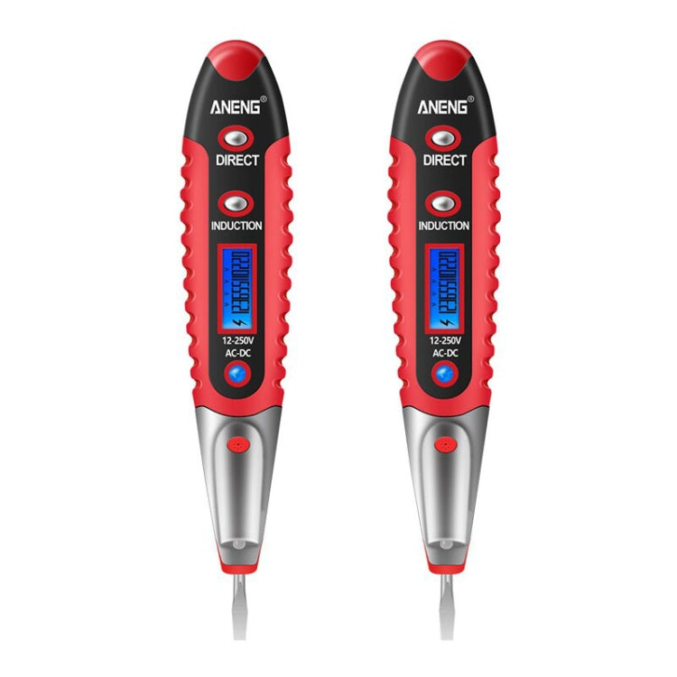 ANENG VD700 2pcs Sound and Light Alarm Non-contact Digital Display Sensor Multi-function Test Pen(Black Red)