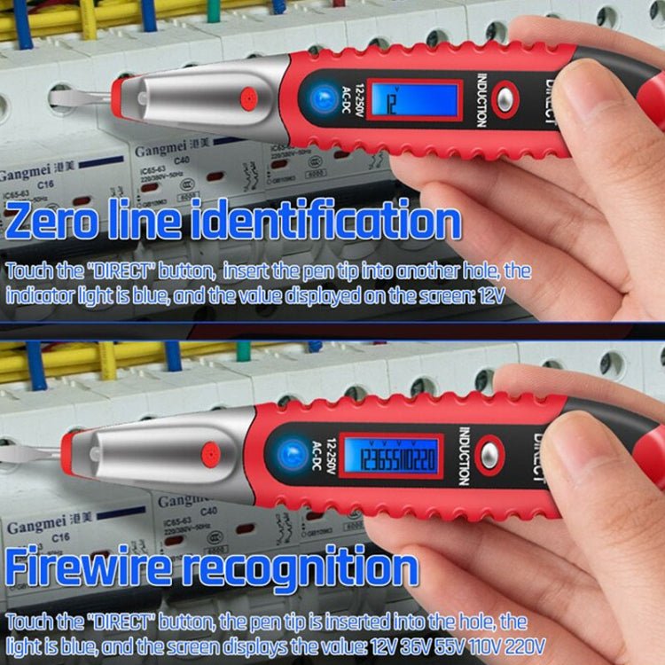 ANENG VD700 2pcs Sound and Light Alarm Non-contact Digital Display Sensor Multi-function Test Pen(Black Yellow)