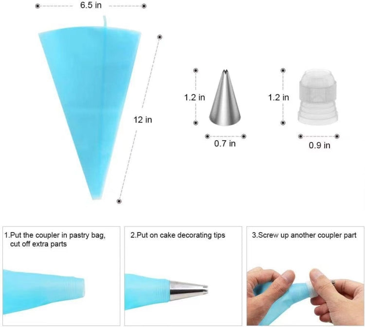 22 In 1  Aluminum Alloy Cake Turntable Piping Tip Set DIY Baking Tools