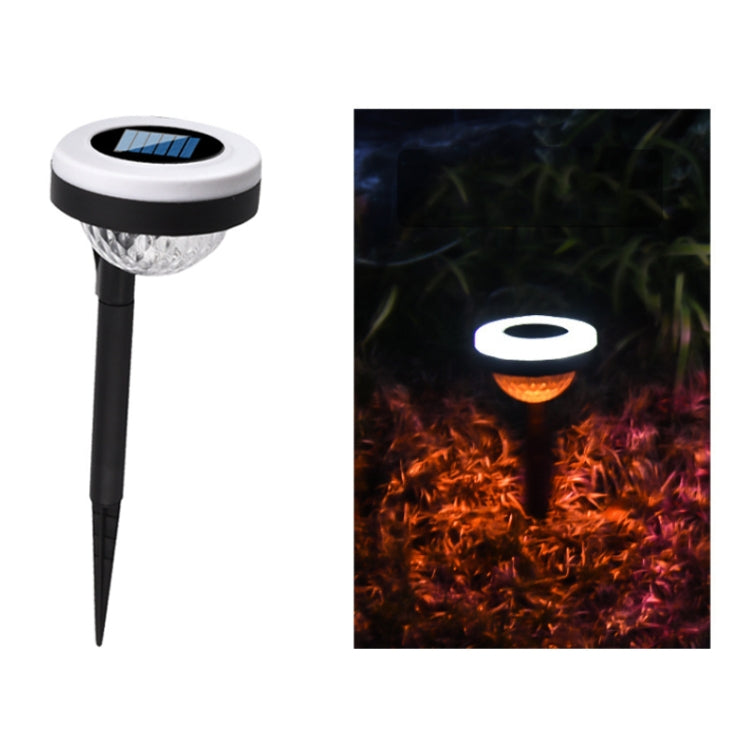Outdoor Solar LED Dual Light Source Ground Plug Light, Model: JG04803 Flame