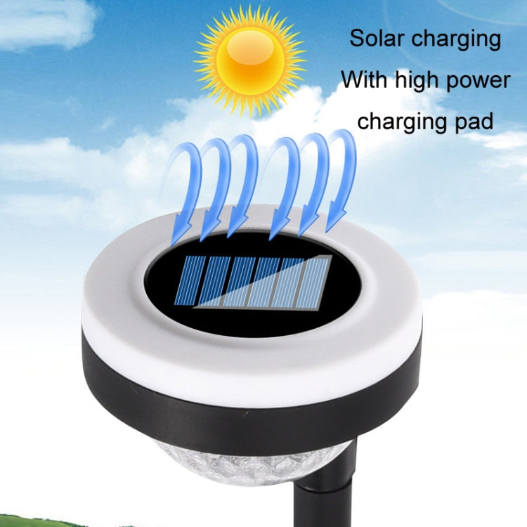 Outdoor Solar LED Dual Light Source Ground Plug Light, Model: JG04801 Color Light