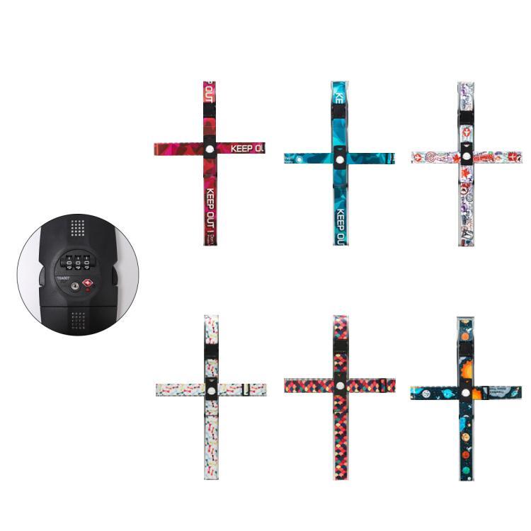 Luggage Cross Customs Lock Binding Strap, Color: Cartoon Planet (Ordinary)
