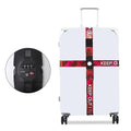 Luggage Cross Customs Lock Binding Strap, Color: Keep Out Red (TSA)