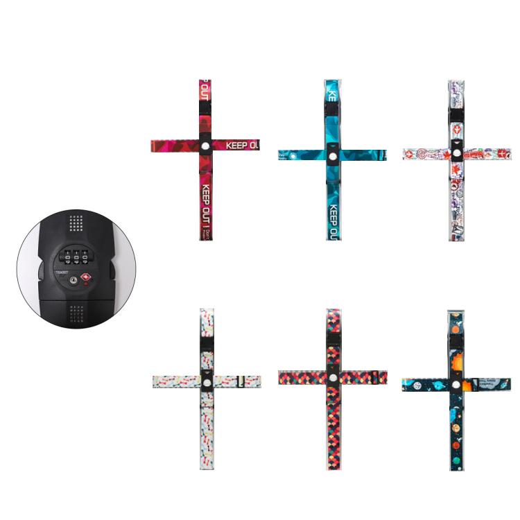 Luggage Cross Customs Lock Binding Strap, Color: Color Sign (TSA)