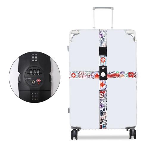 Luggage Cross Customs Lock Binding Strap, Color: Color Sign (TSA)