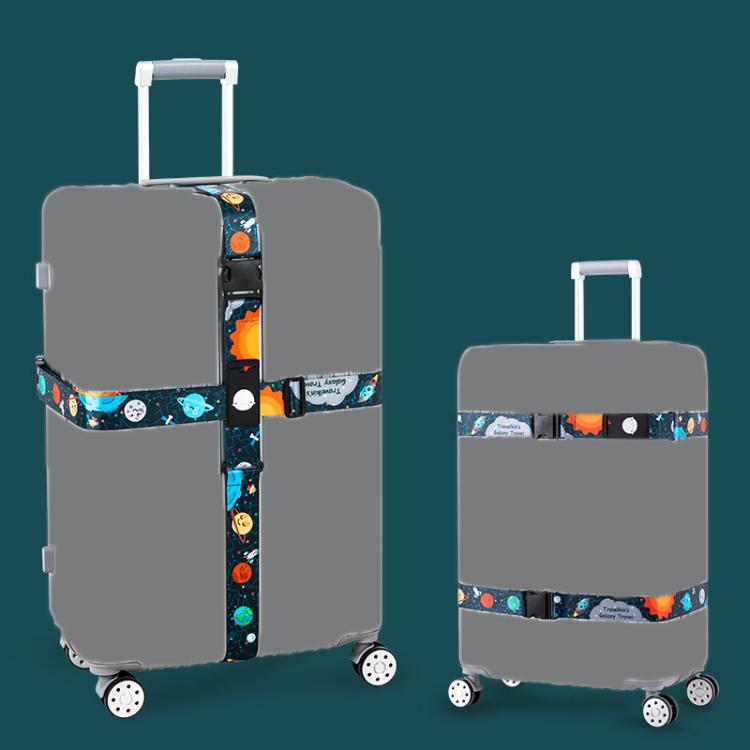 Luggage Cross Customs Lock Binding Strap, Color: Keep Out Blue (TSA)